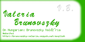 valeria brunovszky business card